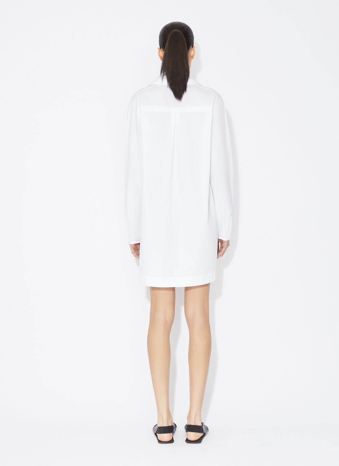 TUNIC SHIRT DRESS IN COTTON POPLIN ALAÏA WHITE TUNIC SHIRT DRESS IN COTTON POPLIN